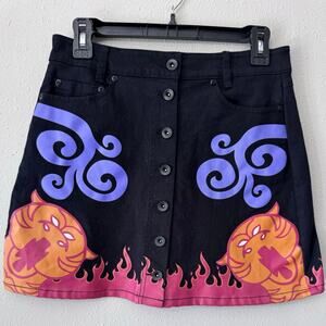 Disney Her Universe Aladdin Magic Carpet Denim Mini Skirt Women’s S Colorful‎